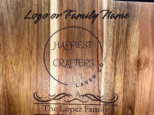 Custom Engraved Charcuterie/Cutting Board - The Happiest Co. LLC