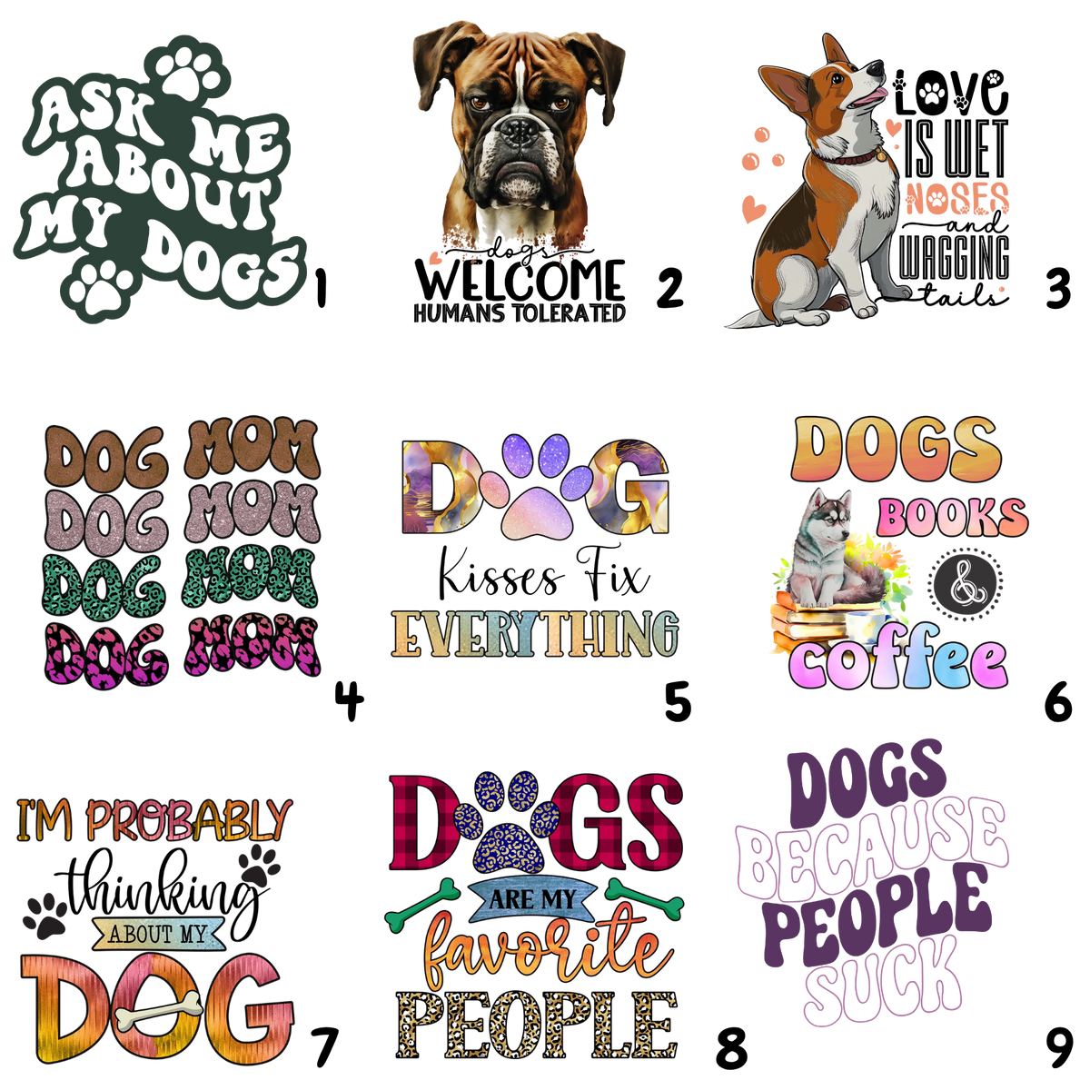 Cute Dog Stickers – Adorable, Durable & Perfect for Every Dog Lover - Music City Acrylics