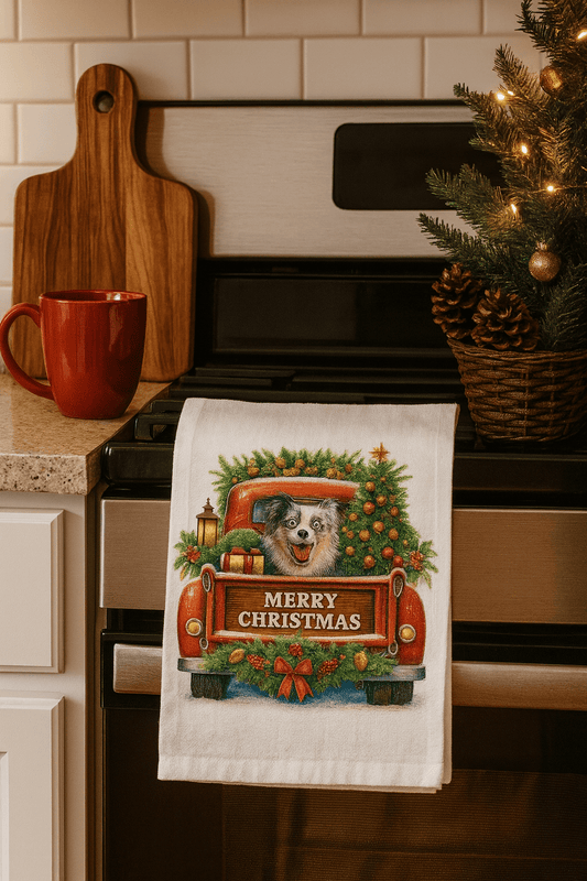 Holiday Pup Tea Towel - The Happiest Co. LLC