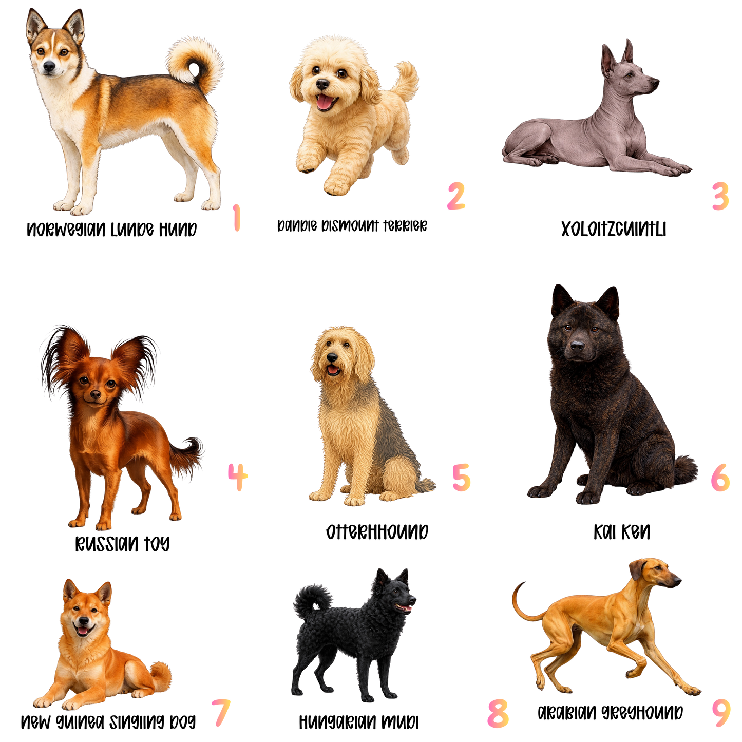 Rare Dog Sticker Collection – 13 Unique Breeds You Hardly Ever See