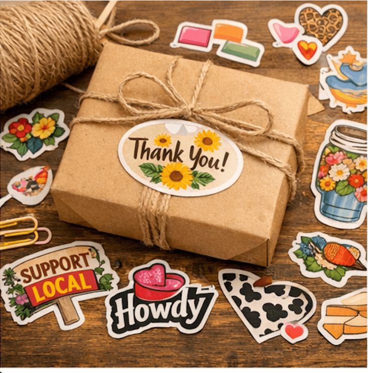 100‑Pack Regular Stickers (Assorted Designs) - Music City Acrylics