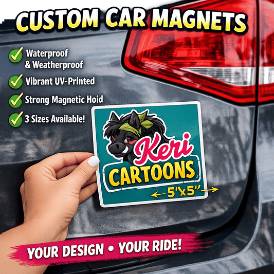 Custom Car Magnet • Waterproof UV‑Printed Magnet - The Happiest Co. LLC