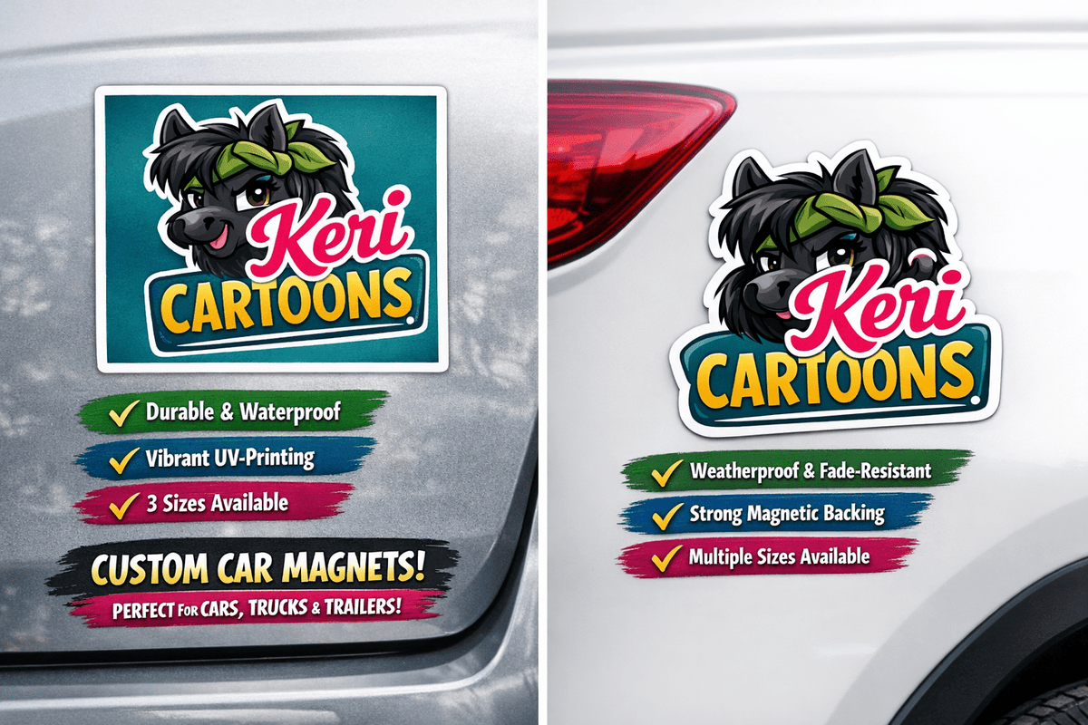 Custom Car Magnet • Waterproof UV‑Printed Magnet - Music City Acrylics