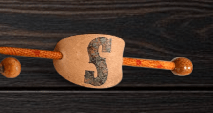 Personalized Leather Hair Tie w/ Stick - Music City Acrylics
