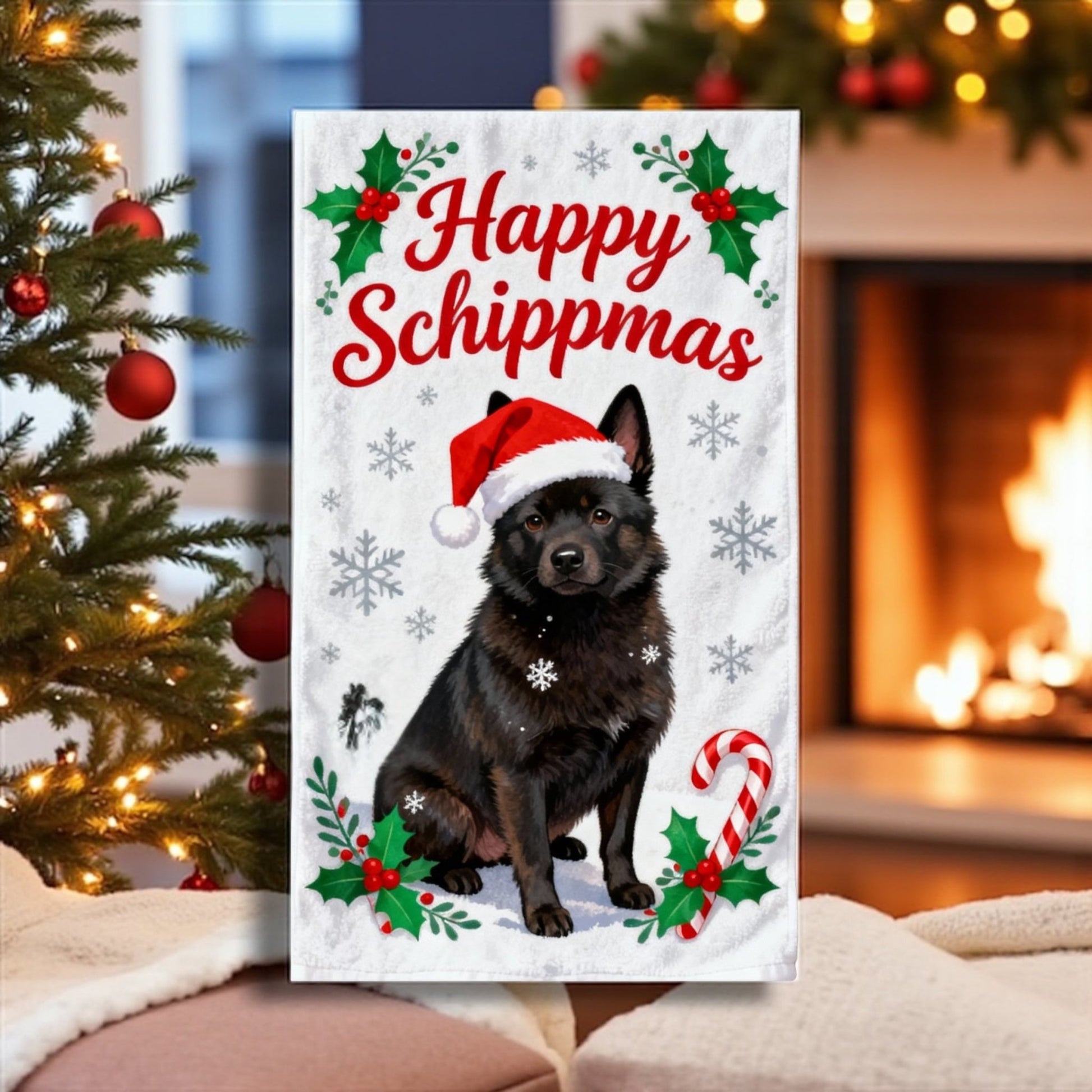 Festive Dogs of Christmas Tea Towels - Perfect Gift for Dog Lovers! - Music City Acrylics