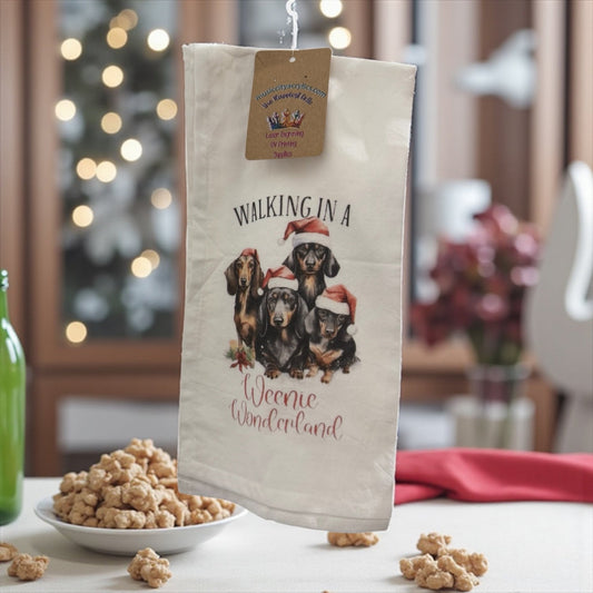 Festive Dogs of Christmas Tea Towels - Perfect Gift for Dog Lovers! - Music City Acrylics
