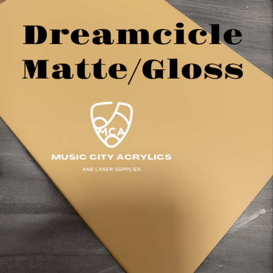 Dreamsicle Orange Matte/Gloss Cast Acrylic - The Happiest Co. LLC