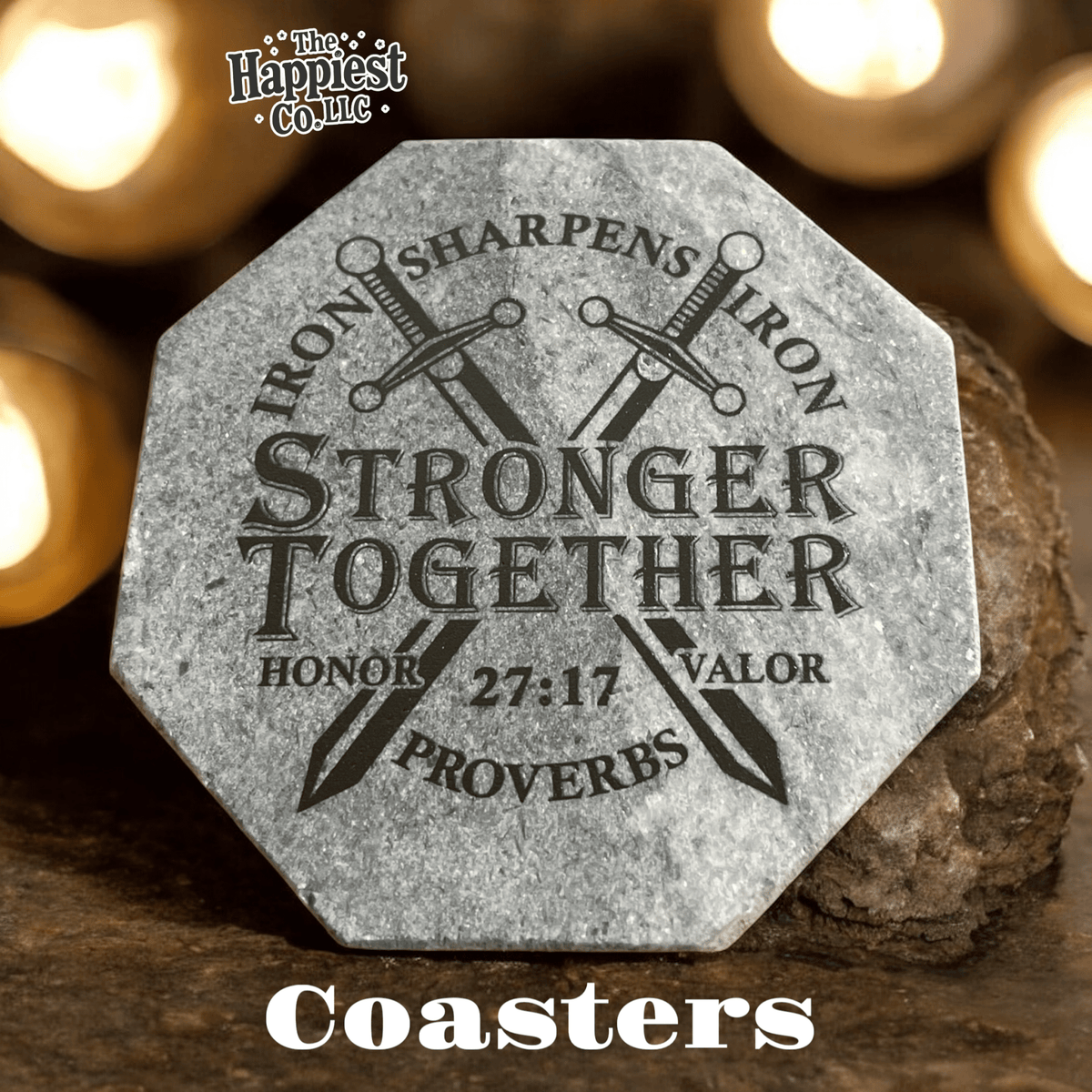 Engraved Stone Coasters – Custom Printed Coasters - Music City Acrylics