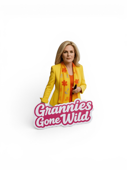 Grannies Gone Wild – Funny Retro Vinyl Sticker Polictal Action Sticker - Music City Acrylics