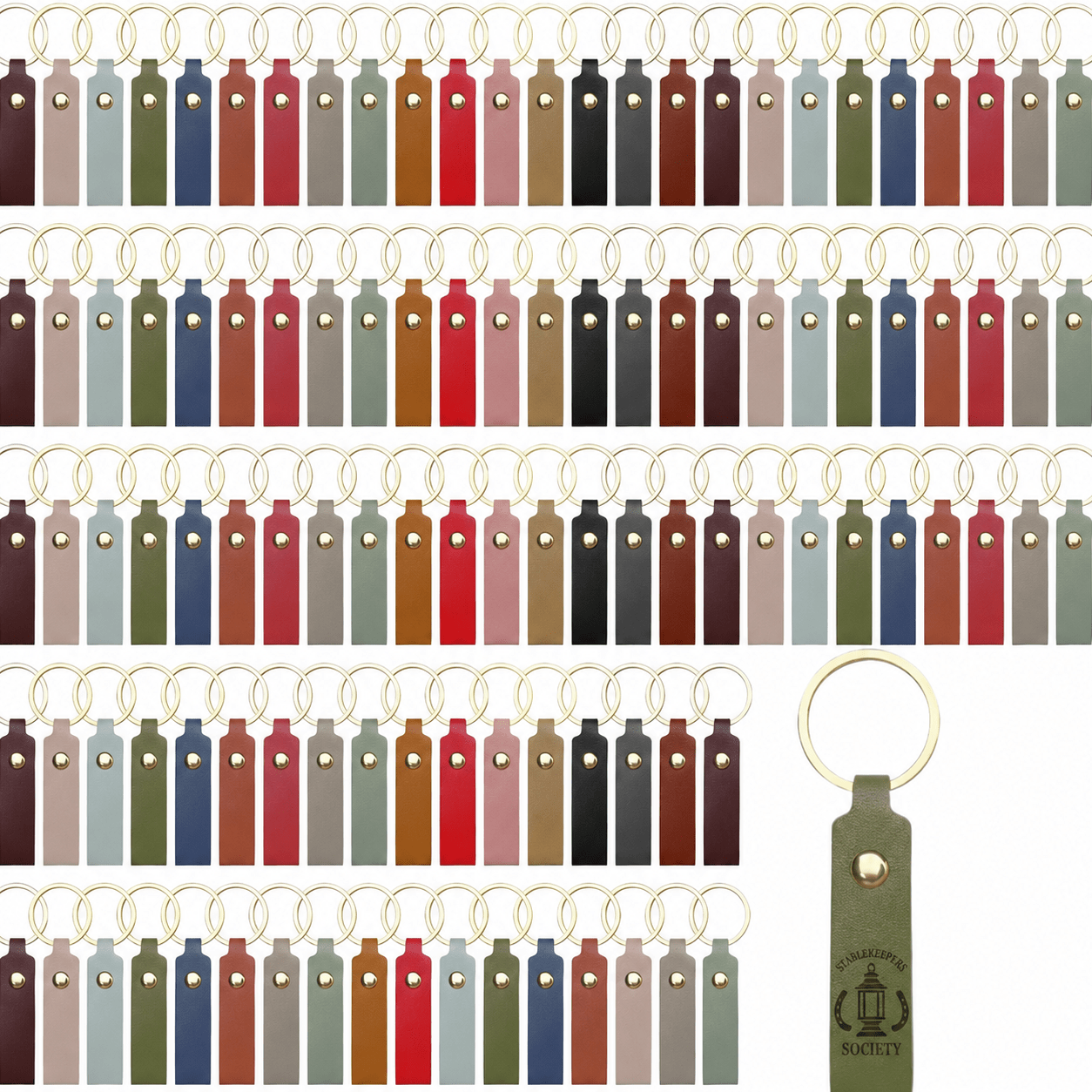 Leatherette Keychains — Premium Bulk & Custom Options - Music City Acrylics