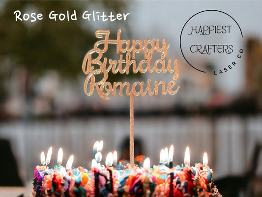 Personalized Acrylic Cake Topper – Elegant & Unique Custom Design - Music City Acrylics