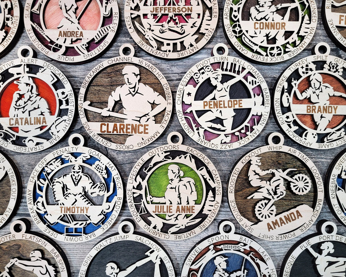 Personalized Custom Sports Ornament – Engraved Athlete Keepsake - Music City Acrylics