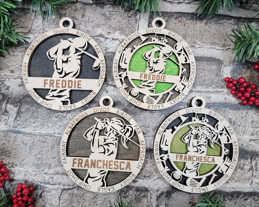 Personalized Custom Sports Ornament – Engraved Athlete Keepsake - Music City Acrylics