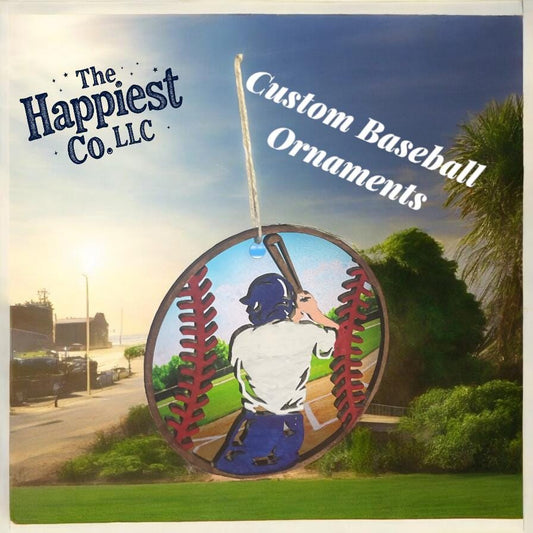 Personalized Laser Engraved Baseball Ornaments, Custom Made Keepsakes for Athletes, Parents, Coaches, Friends, Family, & sport lovers. - Music City Acrylics