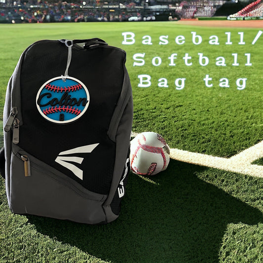 Personalized Sports Bag Tag – Custom Name & Number Design - The Happiest Co. LLC
