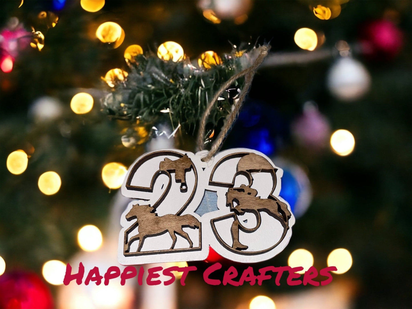 Custom Equestrian Letter Ornament - Personalized Wood Decoration for Horse Lovers - Music City Acrylics