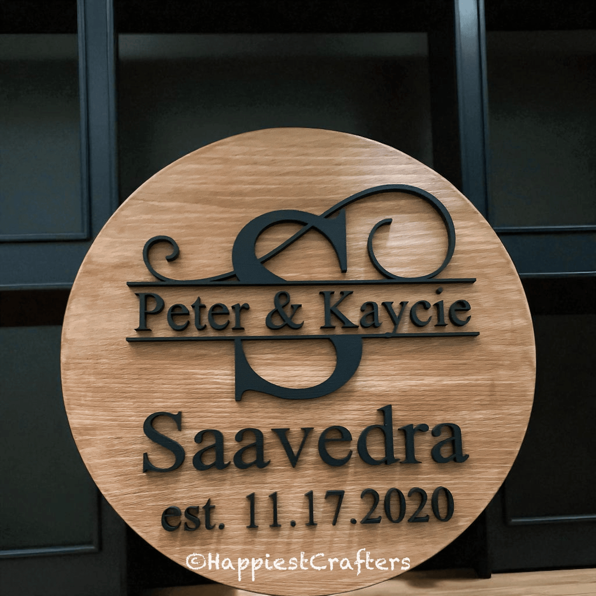 Personalized Wooden Family Name Sign – Elegant Home Décor - Music City Acrylics