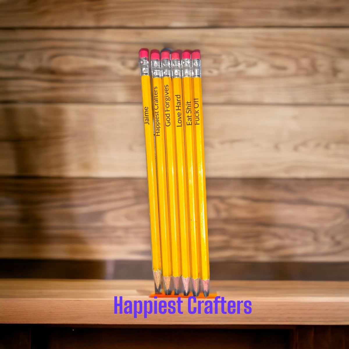 Personalized Wooden Pencils – Custom Engraved Writing Tools - Music City Acrylics