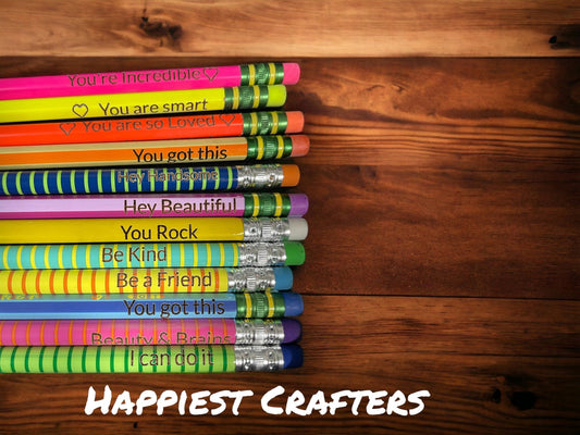 Personalized Wooden Pencils – Custom Engraved Writing Tools - The Happiest Co. LLC