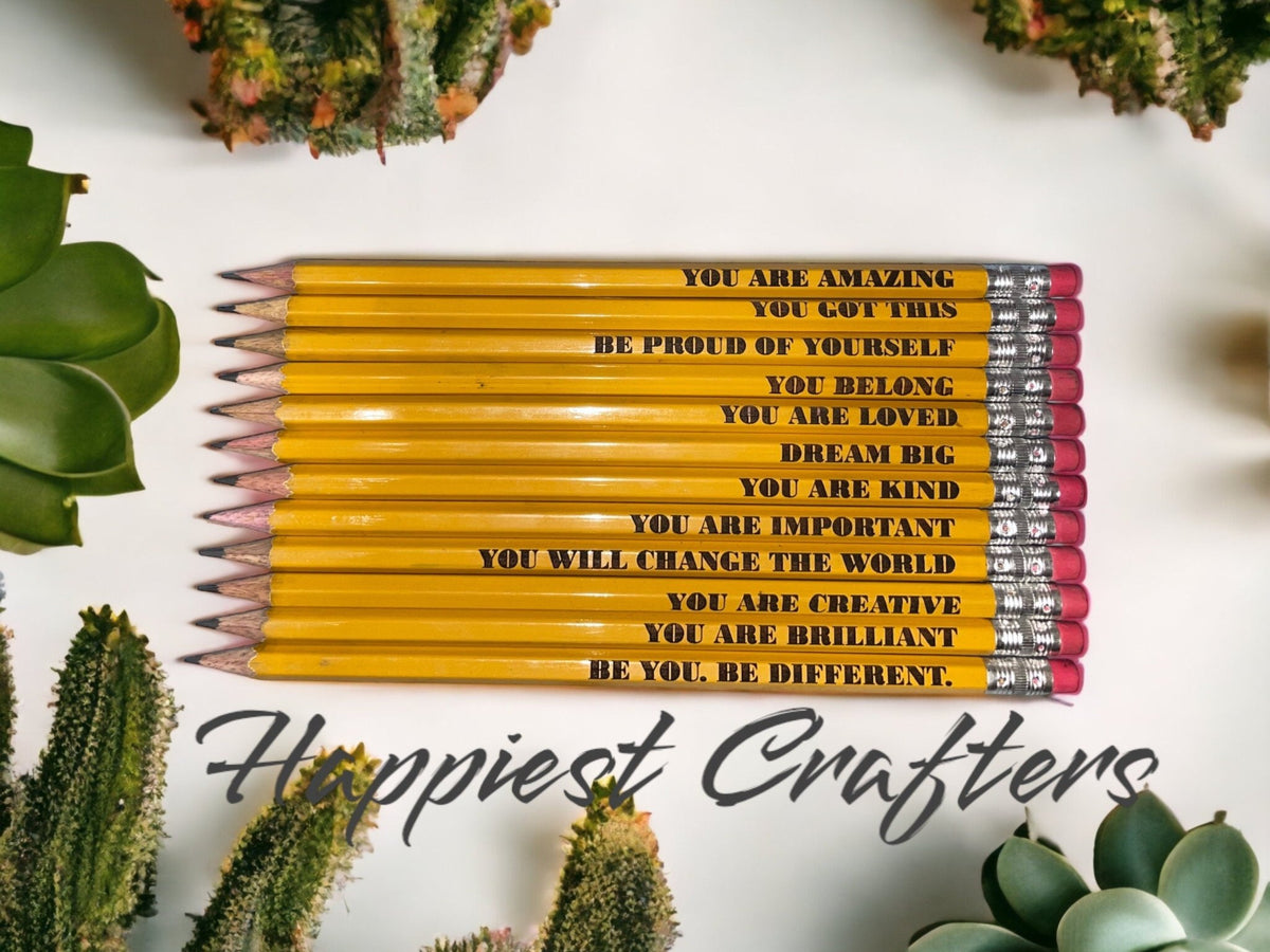 Personalized Wooden Pencils – Custom Engraved Writing Tools - Music City Acrylics