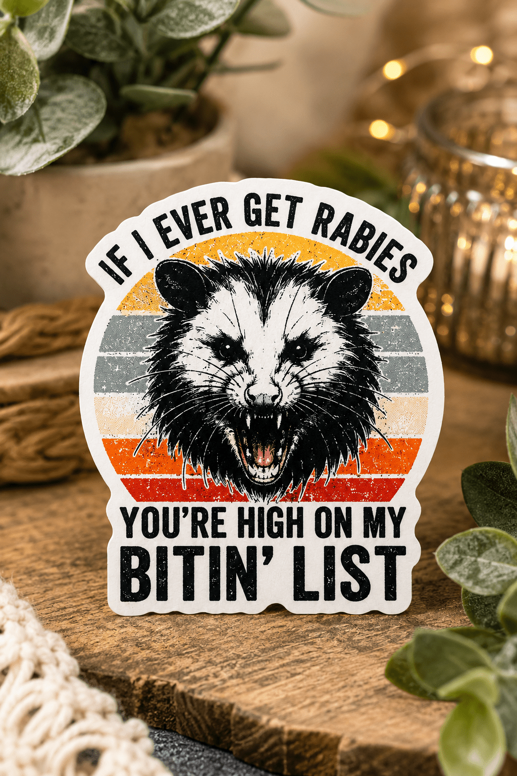 Possum Sass Sticker | Waterproof, Weatherproof & Perfect for Laptops, Tumblers, Journals - Music City Acrylics