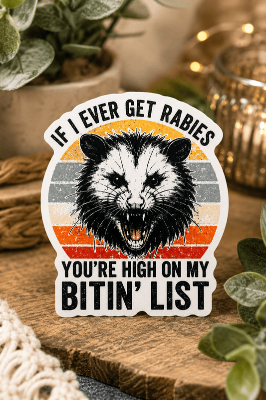 Possum Sass Sticker | Waterproof, Weatherproof & Perfect for Laptops, Tumblers, Journals - Music City Acrylics