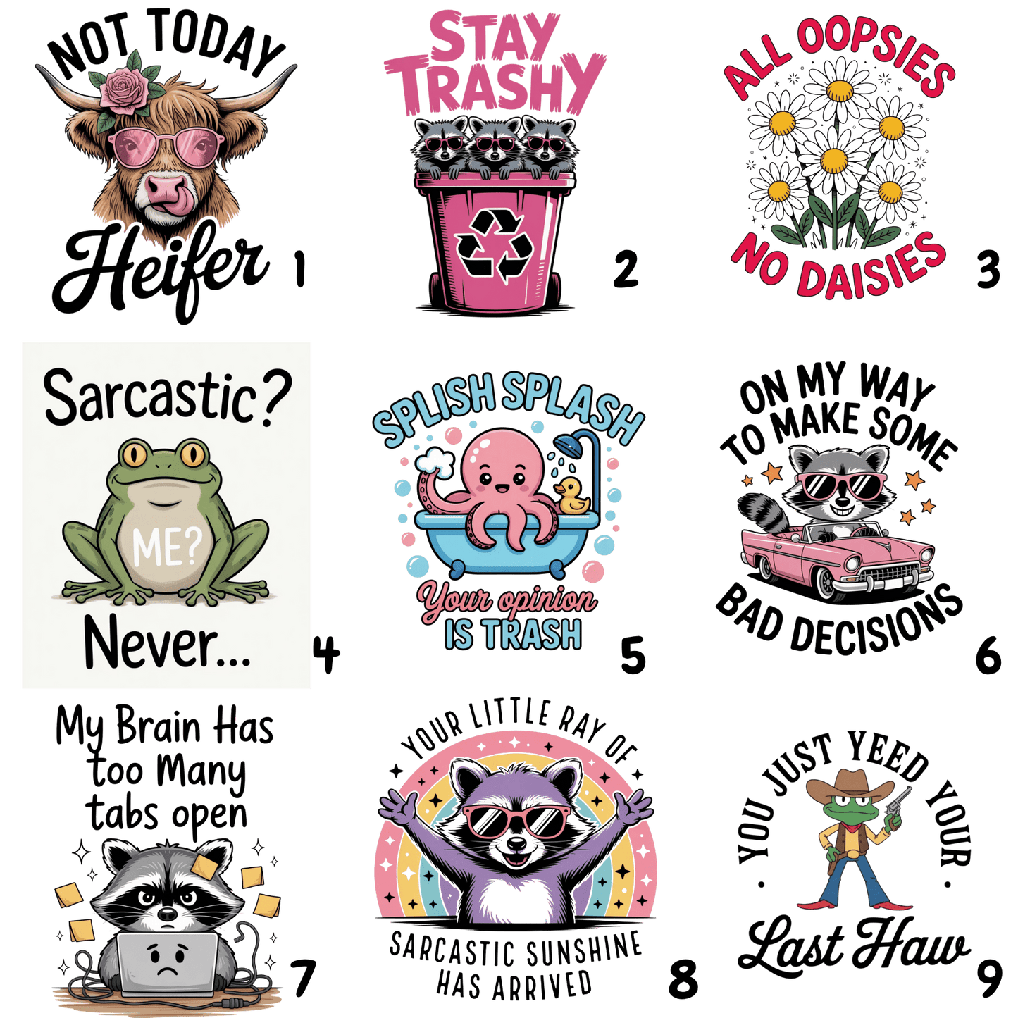 Sarcastic Vinyl Stickers – Bold, Snarky & Perfectly Unbothered - Music City Acrylics