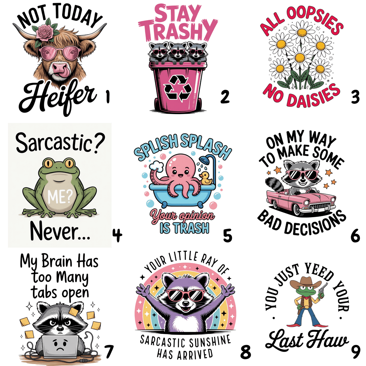 Sarcastic Vinyl Stickers – Bold, Snarky & Perfectly Unbothered - Music City Acrylics
