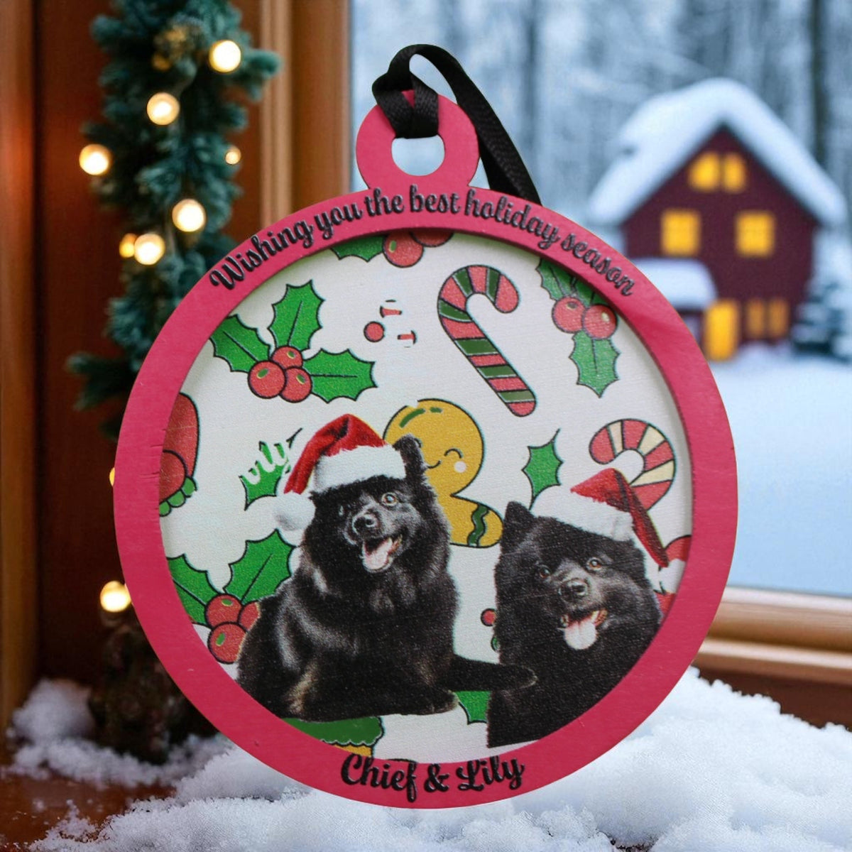 Schipperke Lover's Ornament - Perfect Gift for Mom, Friend, or Breeder! - Music City Acrylics