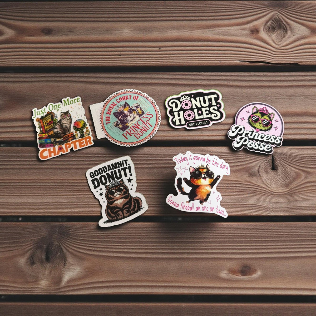 Sticker Pack – Set of 6 | Themed Vinyl Stickers for Laptops, Journals, Tumblers & More - Music City Acrylics