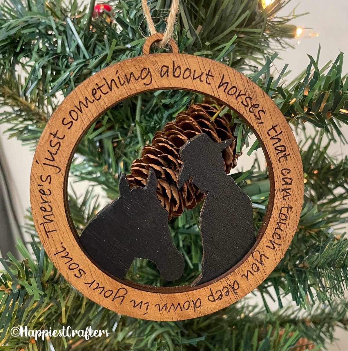There's Just Something About Horses Cowgirl Ornament – Western Horse Lover Gift - Music City Acrylics