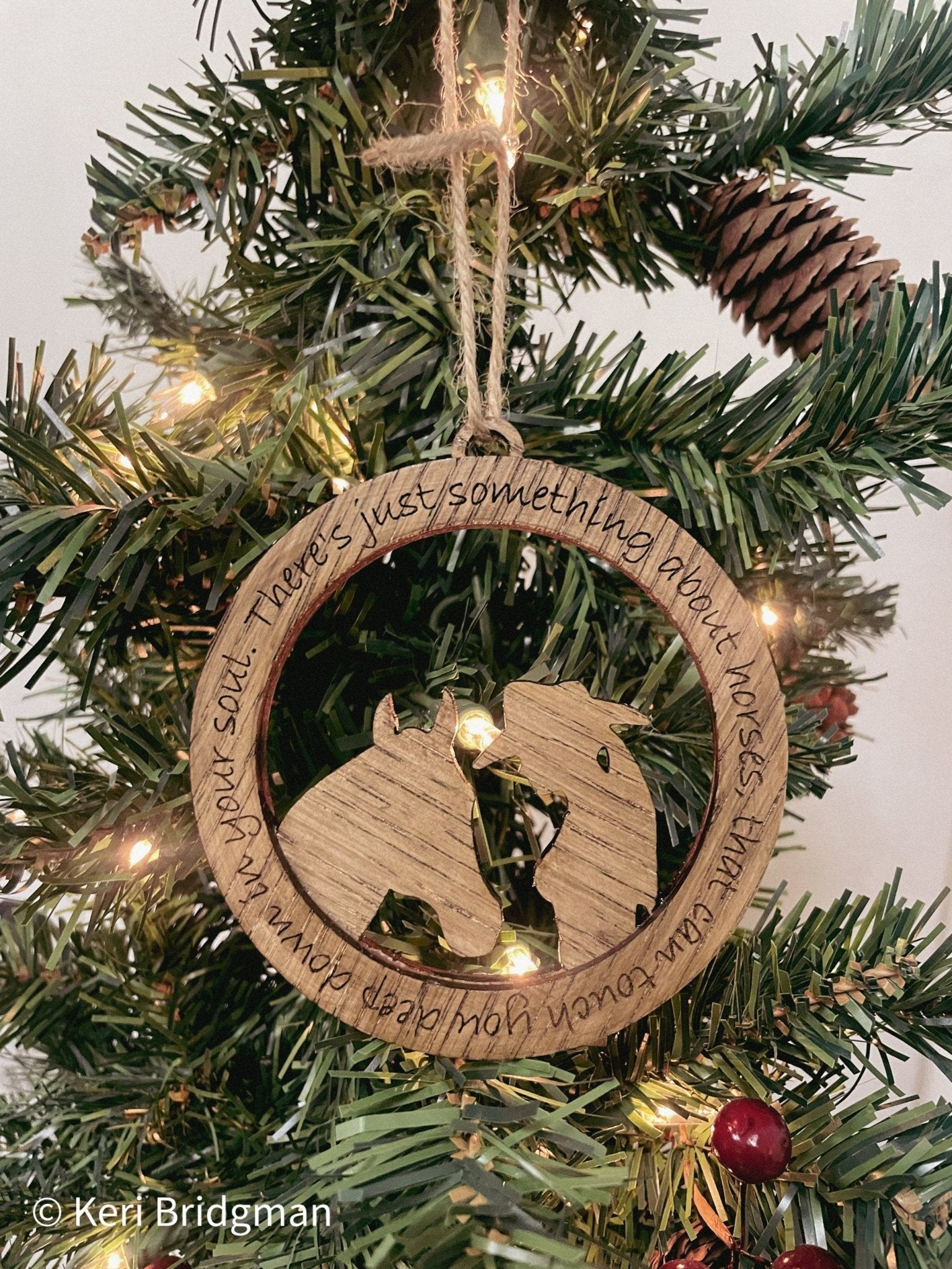 There's Just Something About Horses Cowgirl Ornament – Western Horse Lover Gift - Music City Acrylics