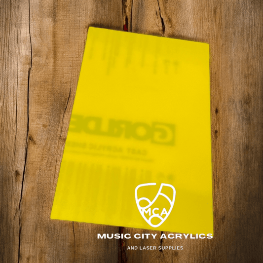Yellow Gloss Cast Acrylic - Music City Acrylics